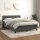 WOWONA Boxspringbett mit Matratze Dunkelgrau 140x200 cm Samt