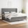 vidaXL Boxspringbett mit Matratze Dunkelgrau 200x200 cm Stoff