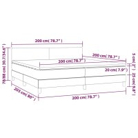 WOWONA Boxspringbett mit Matratze Dunkelblau 200x200 cm Samt