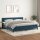 WOWONA Boxspringbett mit Matratze Dunkelblau 200x200 cm Samt