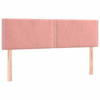 vidaXL Boxspringbett mit Matratze Rosa 140x200 cm Samt