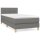 vidaXL Boxspringbett mit Matratze Dunkelgrau 90x190 cm Stoff