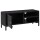 vidaXL TV-Schrank Schwarz 90x30x40 cm Massivholz Kiefer Recycelt