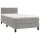 vidaXL Boxspringbett mit Matratze Hellgrau 100x200 cm Samt