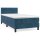 vidaXL Boxspringbett mit Matratze Dunkelblau 100x200 cm Samt