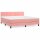 WOWONA Boxspringbett mit Matratze Rosa 160x200 cm Samt