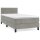 vidaXL Boxspringbett mit Matratze Hellgrau 90x200 cm Samt