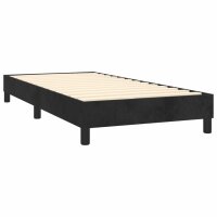 vidaXL Boxspringbett mit Matratze Schwarz 90x200 cm Samt