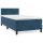 vidaXL Boxspringbett mit Matratze Dunkelblau 90x200 cm Samt