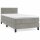 vidaXL Boxspringbett mit Matratze Hellgrau 100x200 cm Samt