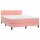 vidaXL Boxspringbett mit Matratze Rosa 140x200 cm Samt