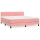 WOWONA Boxspringbett mit Matratze Rosa 160x200 cm Samt