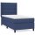 vidaXL Boxspringbett mit Matratze Blau 100x200 cm Stoff