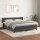 vidaXL Boxspringbett mit Matratze Dunkelgrau 180x200 cm Samt