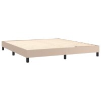 vidaXL Boxspringbett Matratze Cappuccino-Braun 160x200 cm Kunstleder