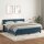 vidaXL Boxspringbett mit Matratze Dunkelblau 180x200 cm Samt