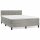 vidaXL Boxspringbett mit Matratze Hellgrau 140x200 cm Samt