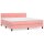 vidaXL Boxspringbett mit Matratze Rosa 180x200 cm Samt