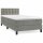 vidaXL Boxspringbett mit Matratze Hellgrau 100x200 cm Samt