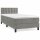 vidaXL Boxspringbett mit Matratze Hellgrau 90x200 cm Samt