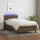 WOWONA Boxspringbett mit Matratze &amp; LED Dunkelbraun 90x190 cm Stoff