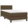 WOWONA Boxspringbett mit Matratze Dunkelbraun 90x190 cm Stoff