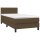 WOWONA Boxspringbett mit Matratze Dunkelbraun 90x190 cm Stoff