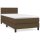 WOWONA Boxspringbett mit Matratze Dunkelbraun 90x190 cm Stoff