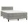 vidaXL Boxspringbett mit Matratze Hellgrau 120x200 cm Samt