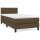 WOWONA Boxspringbett mit Matratze Dunkelbraun 90x190 cm Stoff