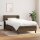 WOWONA Boxspringbett mit Matratze Dunkelbraun 90x190 cm Stoff