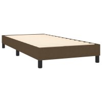 WOWONA Boxspringbett mit Matratze Dunkelbraun 90x190 cm Stoff