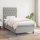 vidaXL Boxspringbett mit Matratze Hellgrau 90x190 cm Stoff