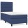 vidaXL Boxspringbett mit Matratze Blau 90x200 cm Stoff