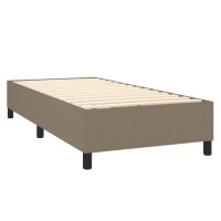 WOWONA Boxspringbett mit Matratze Taupe 100x200 cm Stoff