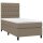 WOWONA Boxspringbett mit Matratze Taupe 100x200 cm Stoff