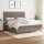 vidaXL Boxspringbett mit Matratze Taupe 180x200 cm Stoff