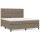 vidaXL Boxspringbett mit Matratze Taupe 180x200 cm Stoff