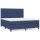 vidaXL Boxspringbett mit Matratze Blau 180x200 cm Stoff