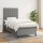 vidaXL Boxspringbett mit Matratze Dunkelgrau 80x200 cm Stoff