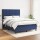 vidaXL Boxspringbett mit Matratze Blau 140x190 cm Stoff