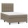 vidaXL Boxspringbett mit Matratze Taupe 120x200 cm Stoff