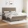 vidaXL Boxspringbett mit Matratze Taupe 180x200 cm Stoff