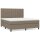 vidaXL Boxspringbett mit Matratze Taupe 180x200 cm Stoff