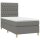 vidaXL Boxspringbett mit Matratze Dunkelgrau 100x200 cm Stoff