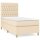 vidaXL Boxspringbett mit Matratze Creme 100x200 cm Stoff