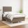 WOWONA Boxspringbett mit Matratze Taupe 120x200 cm Stoff