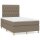 WOWONA Boxspringbett mit Matratze Taupe 120x200 cm Stoff