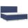 vidaXL Boxspringbett mit Matratze Blau 200x200 cm Stoff