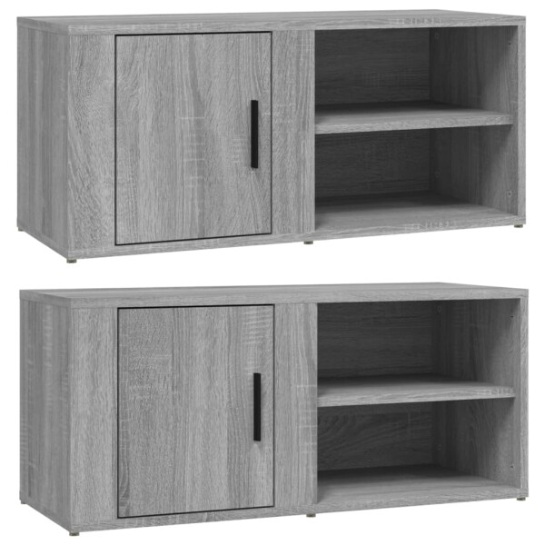 vidaXL TV-Schr&auml;nke 2 Stk. Grau Sonoma 80x31,5x36 cm Holzwerkstoff